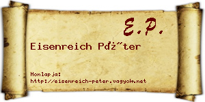 Eisenreich Péter névjegykártya