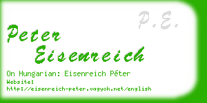 peter eisenreich business card